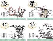 花中四君子梅兰竹菊英文手抄报 英文手抄报