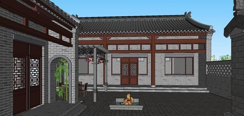 乡村古建筑房子多层民居su模型[原创]