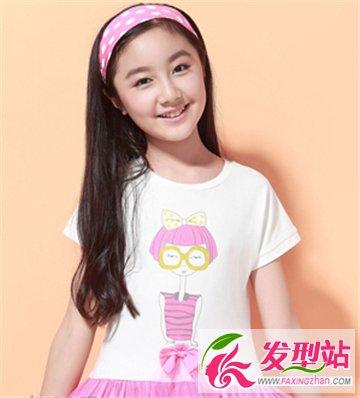小女孩中长发发型儿童可爱天真发型4