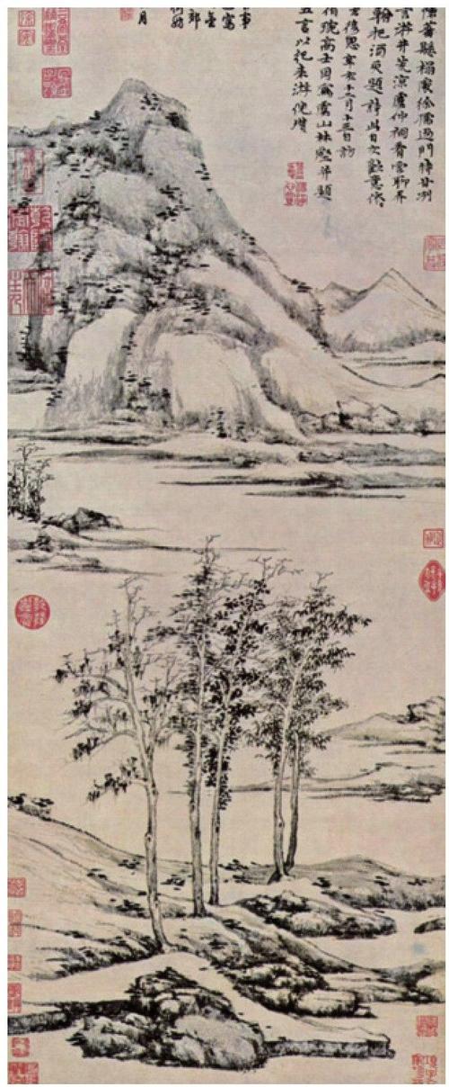 元,倪瓒《虞山林壑图》