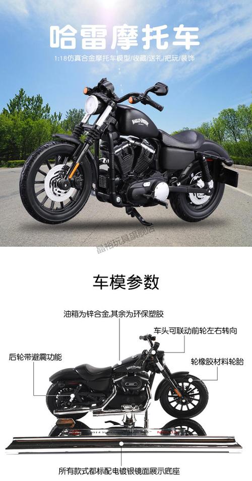 【收藏版】哈雷摩托车模型合金仿真合金模型883机车1:18戴维森礼物