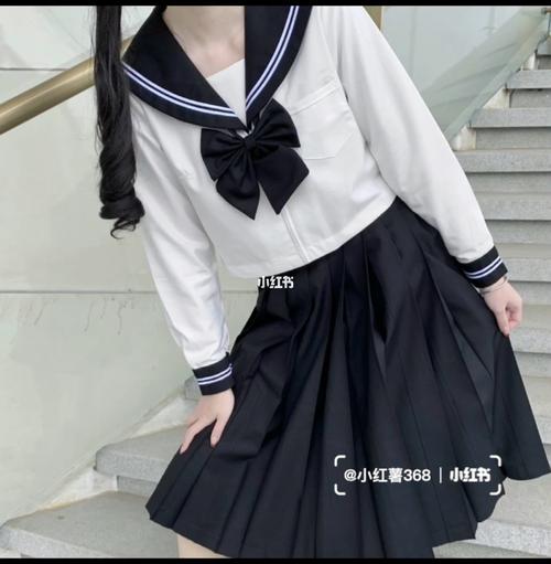 基础款jk制服不良长裙学院风套装黑领二本正_长裙_学院风_jk制服_时尚