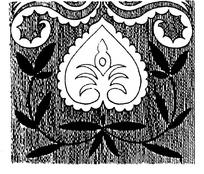 桃心纹连弧纹卷曲纹叶纹圆形构成的对称方图