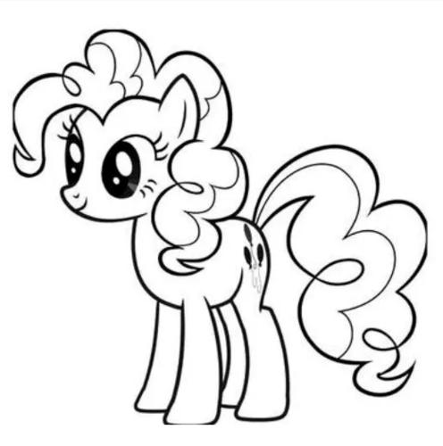 简笔画小马宝莉线稿素材