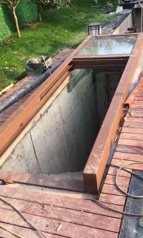 楼梯口三层折叠平移天窗上海兮鸿滑动天窗4段式移动