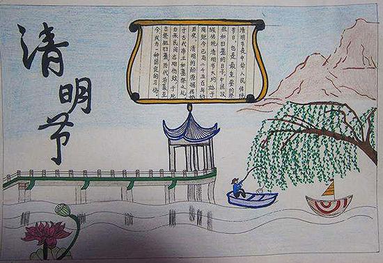 关于清明节手抄报图片