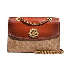 蔻驰 女士单肩包 女包coach拉链斜挎包 茶玫瑰30585 山茶花 parker