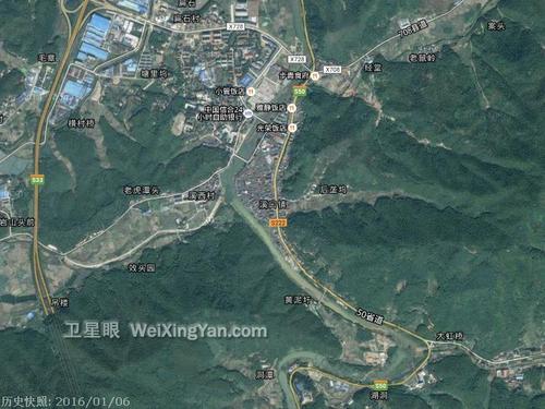 溪口镇卫星高清地图