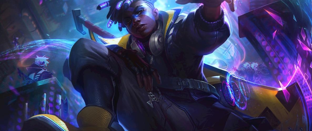 电脑平板电视机5120x2160英雄联盟lol真实伤害皮肤原画 时间刺客艾克