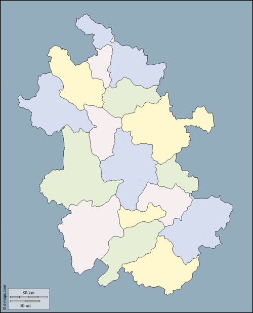 安徽省 : 免费地图, 免费的空白地图, 免费的轮廓地图, 免费基地地图