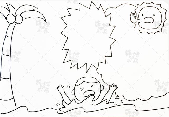生命第一,普及安全知识在行动!简单好画的防溺水手抄报