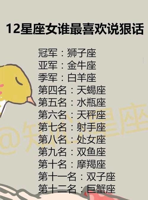 哪个星座女最爱说狠话?如何人见人爱?