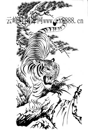 虎第四版-矢量图-猛虎下山-13-电子版虎