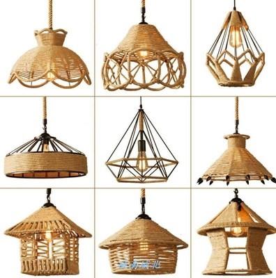 灯罩竹编灯笼工艺品民间中式艺术品台灯个性茶馆灯笼