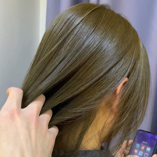 青棕色染发剂2021流行色纯自己在家染头发植物亚麻棕染色发膏女 