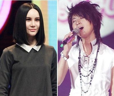 尚雯婕是参加超级女声出道的,刚出道时就是非主流的打扮,大饼脸看起来