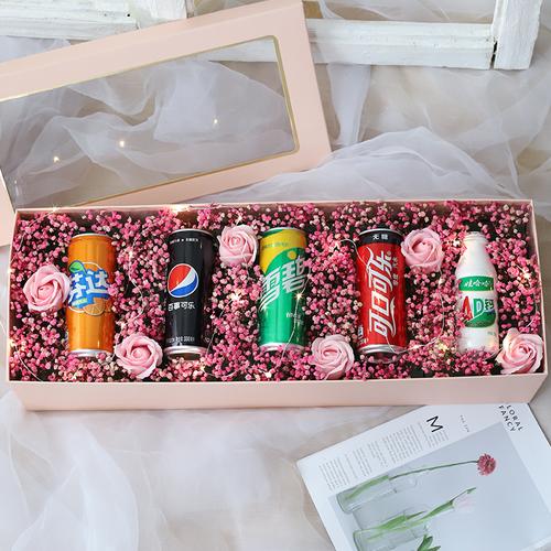 送男朋友老公闺蜜创意百事可乐芬达雪碧饮料diy礼盒自制生日礼物