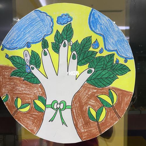 幼儿园环创 世界地球日 手工画_幼儿园环创_手工制作