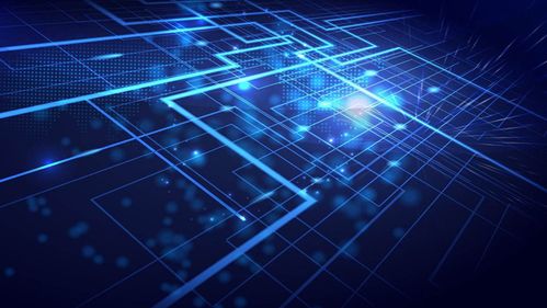 蓝色折线科技ppt背景图片