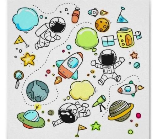 300个探索太空主题简笔画手账元素拯救画科幻画缺灵感的你