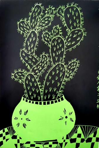 亚特教育趣味刮画之仙人掌