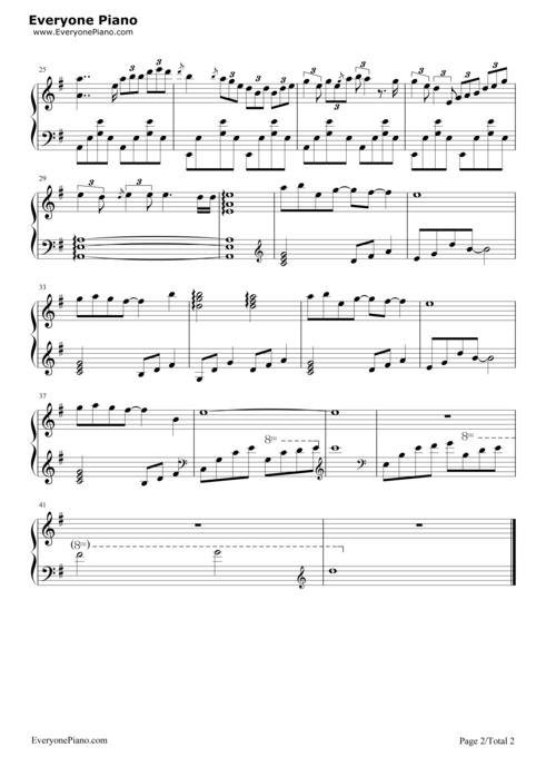 哀と悲-火影忍者配乐五线谱预览