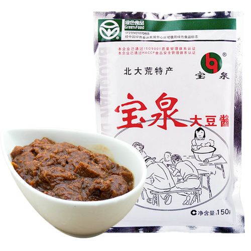 北大荒宝泉大豆酱东北特产黄豆大酱农村酱东北特色豆瓣酱23袋包邮
