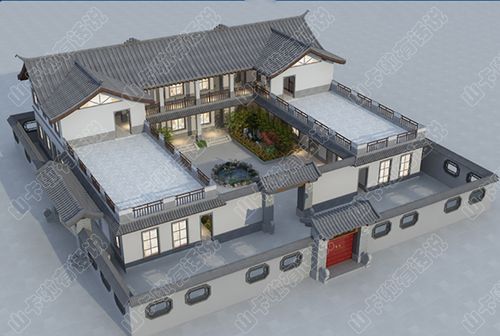占地730㎡,个旧鸡街农村三合院自建房户型图