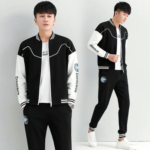 男士运动套装春秋季2021新款潮流卫衣搭配帅气休闲棒球服外套男装