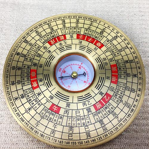 风水盘高精度随身携带袖珍迷你纯铜八卦罗经仪 寸风水小罗盘 2 专业