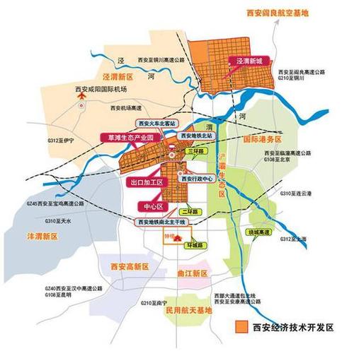另一方面,在格局上,西安目前已形成南有高新区,曲江新区,航天产业基地