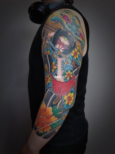 花臂 张顺_纹身_刺青_公寓_花臂_美妆_彩妆