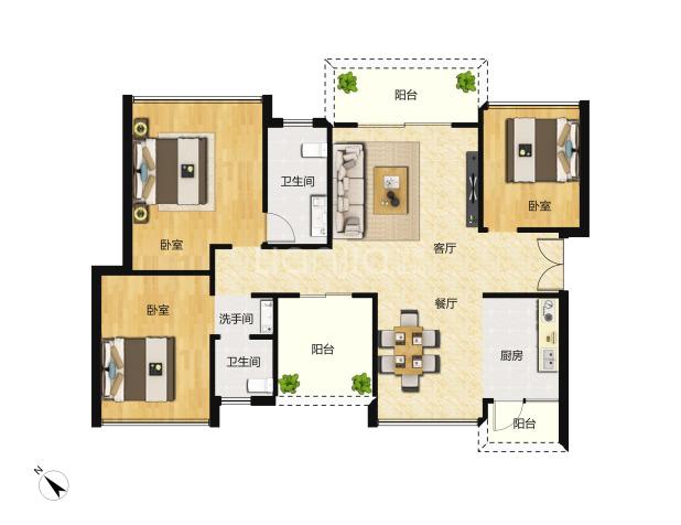 观景豪园户型图