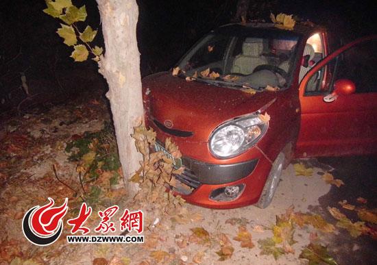 车撞树上人掉坑里 酒驾男子对救助民警耍酒疯