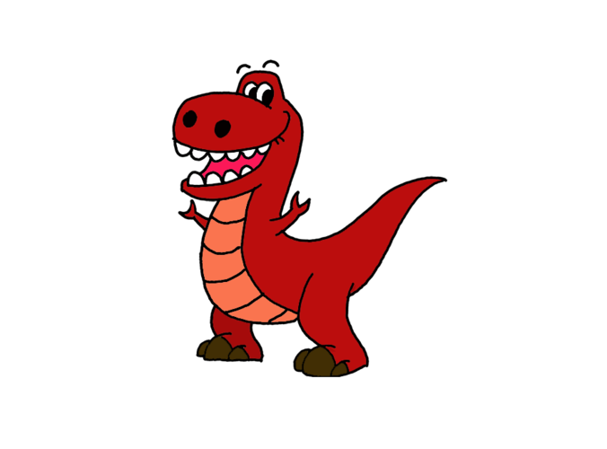 第9步:给霸王龙上颜色.