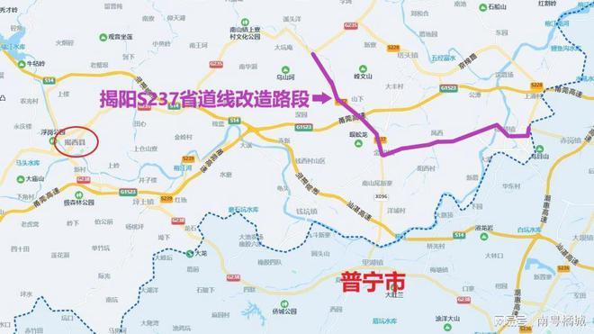 1公里,汕湛/揭惠等5条高速公路建成通车,s234省道线/天福东路/滨江