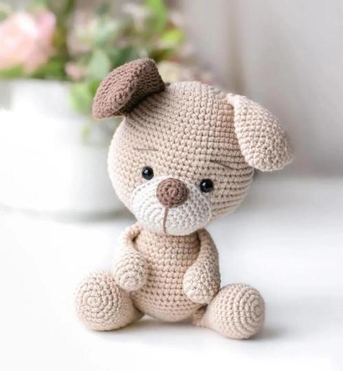 钩针图解好可爱的小狗狗