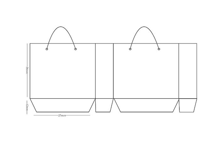 袋子展开图示意图
