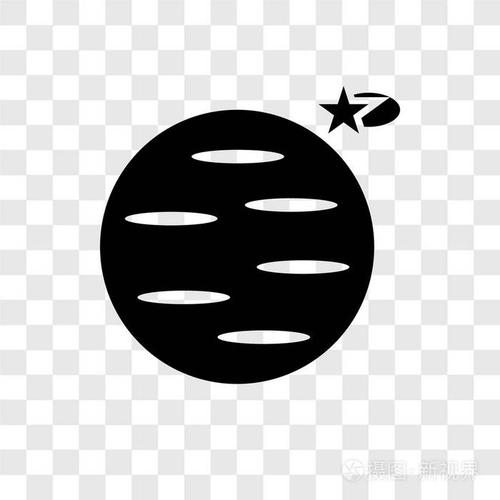 海王星与卫星矢量图标隔离在透明背景海王星与卫星透明标志概念