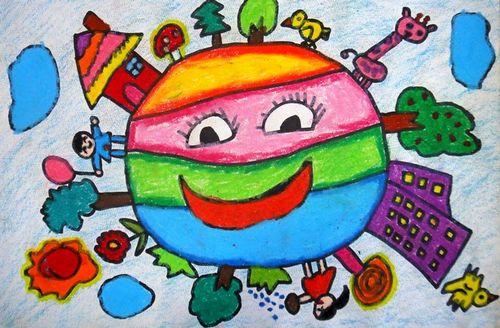 《地球妈妈》/少儿绘画作品/儿童画/网络美术馆