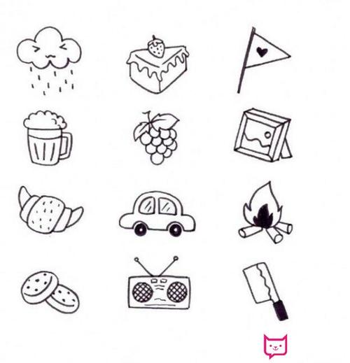 超简单的日常物品简笔画,生活小用品