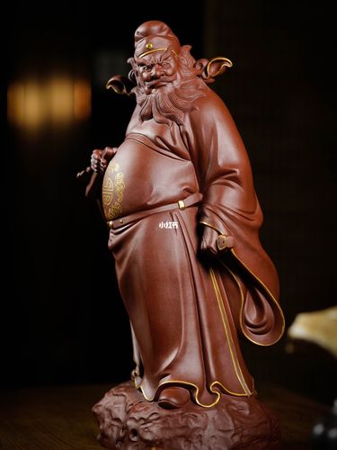 『描金钟馗』摆件 紫砂雕塑 作者:  荀少华_雕塑_摆件