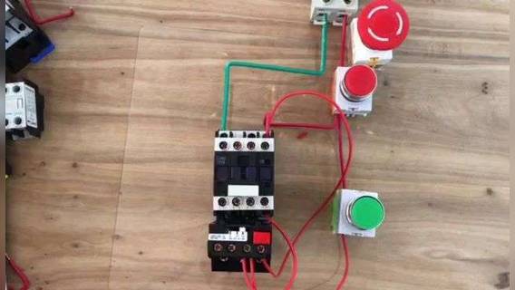 接触器自锁实物接线图,实物 图纸,一通百通