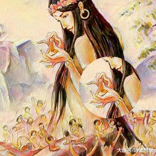 女娲造人, 女娲是高等生灵, 她用泥土创造了低等生灵.