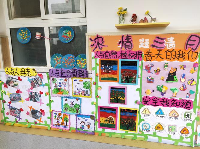 启明星二幼——三月份主题墙评比