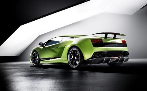 兰博基尼,gallardo,superleggera,lp640-4,全景,浅绿色,gallardo