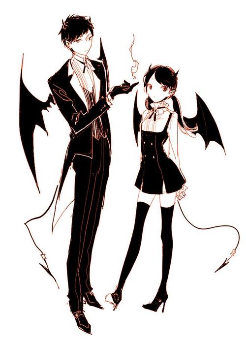 呆呆采集到恶魔与天使