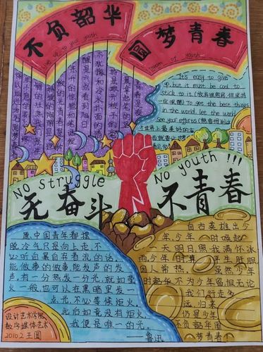 "不负韶华,圆梦青春"心灵手抄报活动