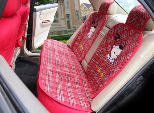 车垫汽车座垫 四季套 可爱卡通布艺坐垫 汽车坐垫 苏格兰风情