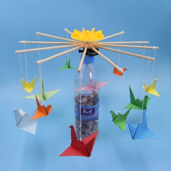 小学生科技废物利用小发明拉线木马科学小制作小学生科技创新大赛作品